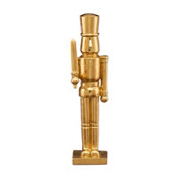 Christmas Gold Nutcracker with Sword Tabletop Decor, 9.6 in