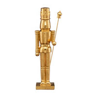 Christmas Gold Nutcracker with Scepter Tabletop Decor, 9.6 in