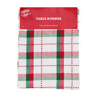 Holiday Style Plaid Table Runner, 13x72 in
