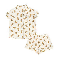 Women's Teddy Bear Print Pajama Set, X-Large
