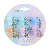 Hydragear Color Pop Straw Toppers with Charms, 6