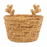 Christmas Brown Reindeer Wicker Basket