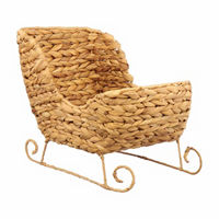 Christmas Brown Sleigh Woven Basket