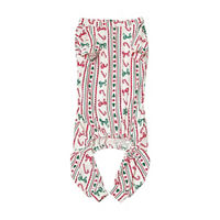 Christmas 4 Legs Candy Cane Print Dog Pajamas, Medium