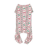 Christmas 4 Legs Candy Cane Print Dog Pajamas, X-Large