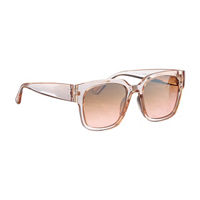 Clear Rose Square Frame Sunglasses with Rose Lenses