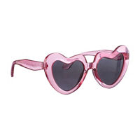 Clear Pink Heart-Shaped Sunglasses