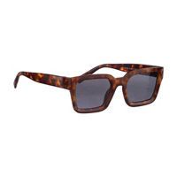 Tortoise Shell Rectangle Frame Sunglasses