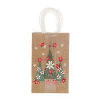 Christmas Gift Bags with Assorted Festive Designs, Small, 6 ct