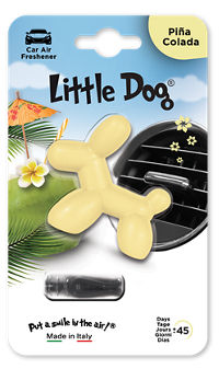 Little Dog Yellow Piña Colada-Scented Car Air Freshener