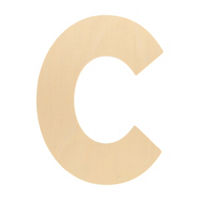 Wooden Letter 'C', 6 in