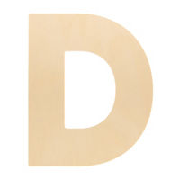 Wooden Letter 'D', 6 in