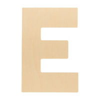 Wooden Letter 'E', 6 in
