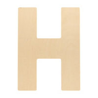 Wooden Letter 'H', 6 in