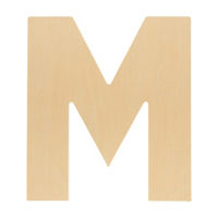 Wooden Letter 'M', 6 in