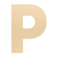 Wooden Letter 'P', 6 in