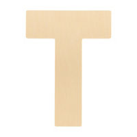 Wooden Letter 'T', 6 in