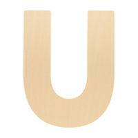 Wooden Letter 'U', 6 in