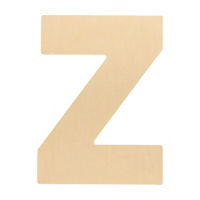 Wooden Letter 'Z', 6 in