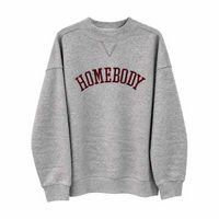 Men's Gray Mock Neck "Homebody" Sweatshirt, X-Large