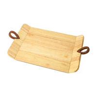 BKLYN Steel Co Prospect Park Collection Medium Rubberwood Serving Tray