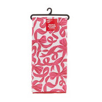 Holiday Style Flowy Ribbon Print Waffle Kitchen Towel