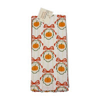 Harvest Bow Pumpkin Print & Striped Kitchen Towels, 2 pk