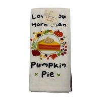 Harvest "Love You More Than Pumkin Pie" Kitchen Towels, 2 pk