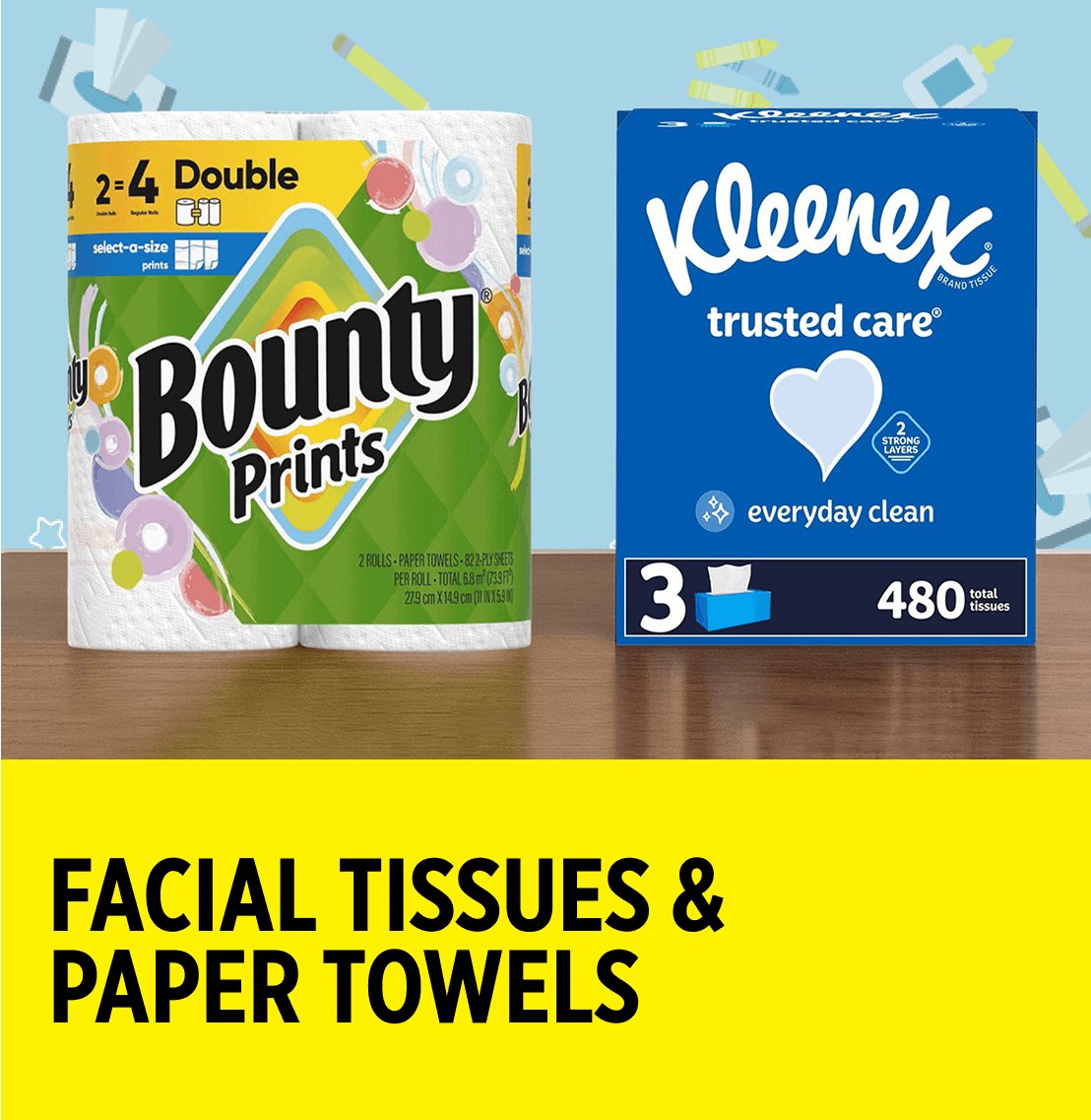 FACIAL TISSUES & PAPER TOWELS