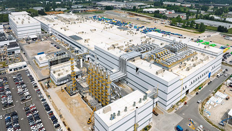 Aerial view of battery center