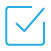 Checkmark inside a square icon