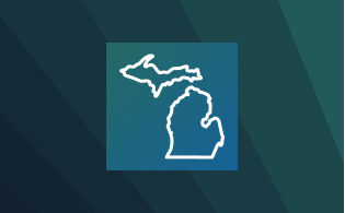State of Michigan on background