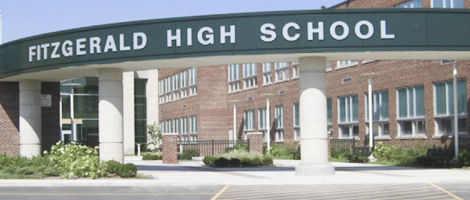 Fitzgerald HS  building entrance