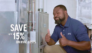 HVAC Installer showing 15% savings photo