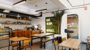 Cafe interior LED lighting