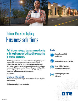 Outdoor Protective Lighting Business Solutions Sheet