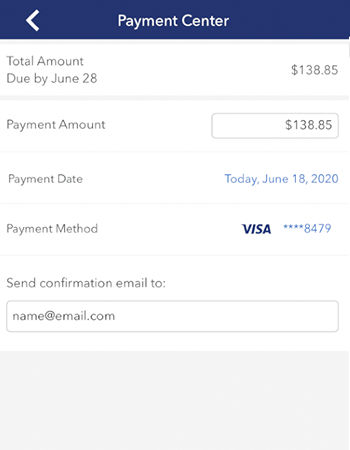 Payment Center Mobile App
