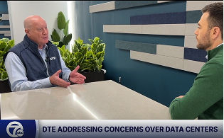 DTE Vice Chairman Trevor Lauer with WXYZs Mike Duffy at an interview