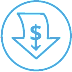 Circle with arrow and money icon