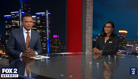Joi Harris at Newsroom desk
