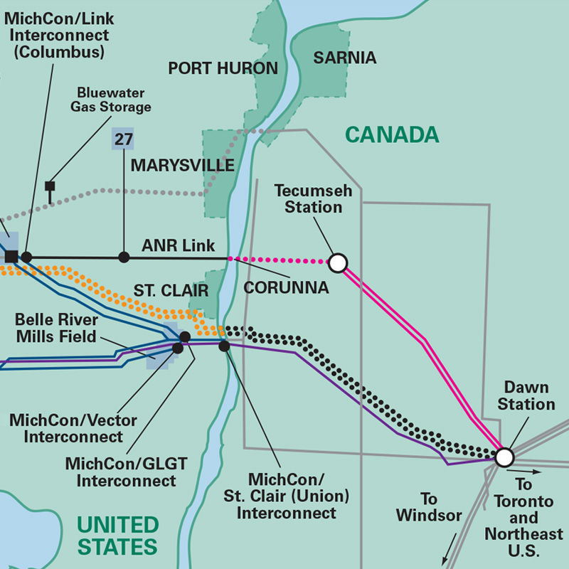 Gas Co Storage and Transmission Map