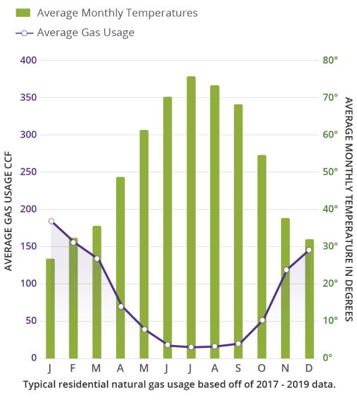 Residential Natural Gas Usage Pattern