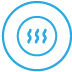 circle with cloud and snowflakes icon