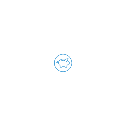 Circle with piggy bank icon