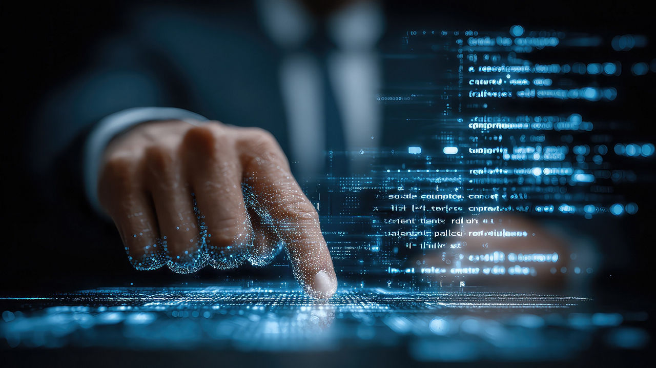 Consultants Working on Laptop in Data Center: Tailored Tech Solutions & Compliance, Cybersecurity | DXC Technology