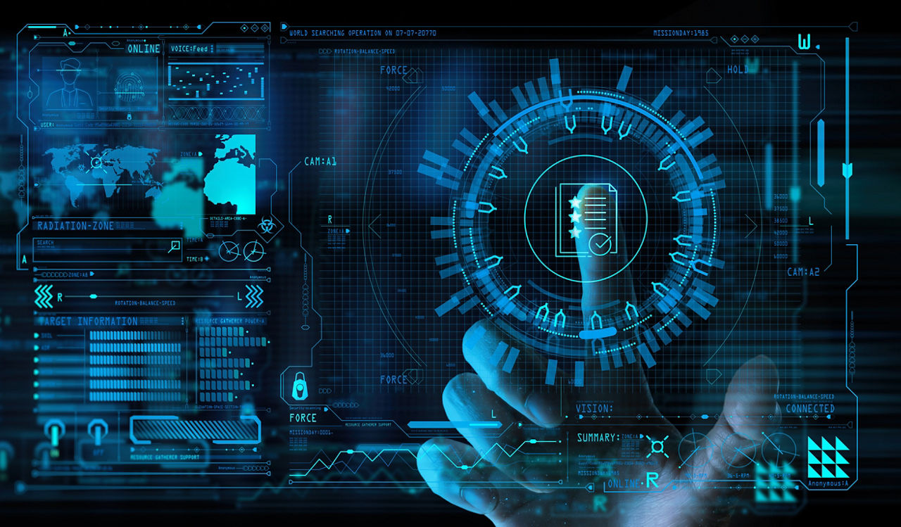 Hand touch icon of document management, representing document submission for Regulatory Submission Services in Life Sciences | DXC Technology