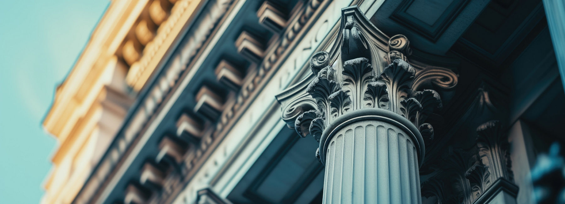 Closeup of ornate Corinthian column - AI agents power the public sector | DXC Technology Insights