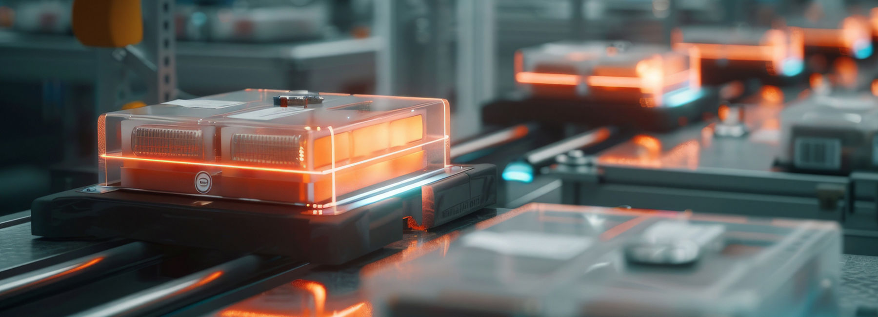 IoT smart sensors on assembly line packaging