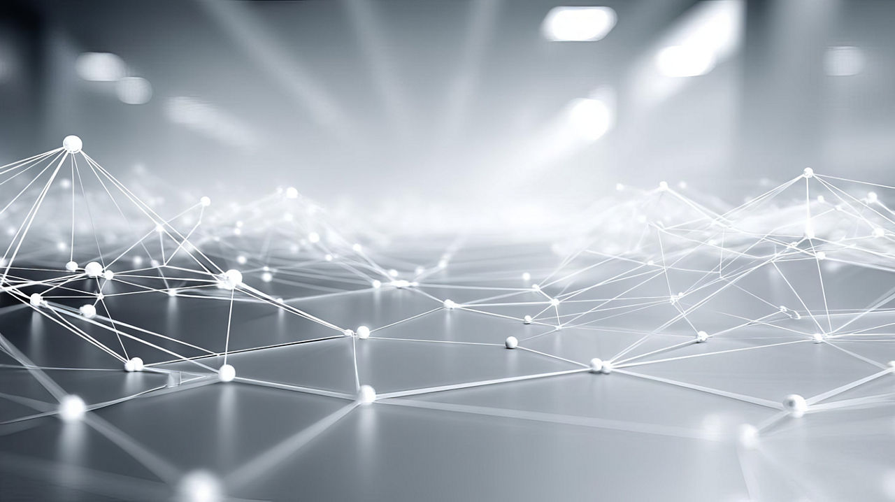 Abstract image of connecting the dots, symbolizing steps to regain control of IT and reduce business impact after a ransomware attack, Cybersecurity | DXC Technology Insights