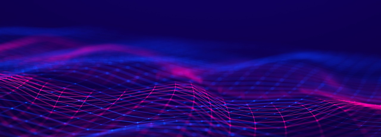 Futuristic wave on dark background, Data & AI | DXC Technology  